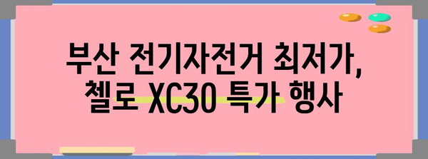 부산 전기자전거 최저가 안내 | 첼로 XC30 세일 알림