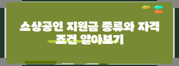 소상공인 지원금받는 방법 | 경영 환경 개선을 위한 자금 획득