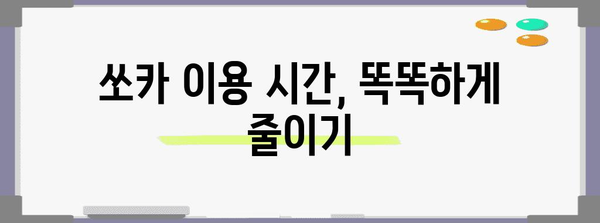 쏘카 이용료 최적화 | 효율적인 비용 제어 팁