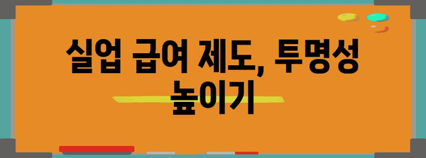 실업 급여 부정 수급 대처 정책