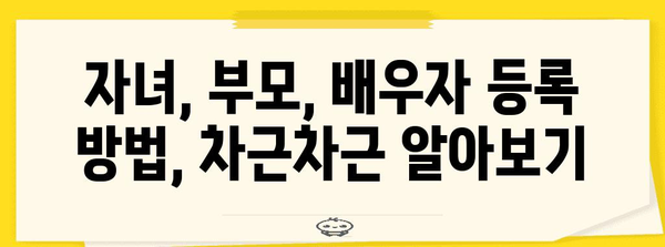 연말정산 부양가족 등록 완벽 가이드| 자녀, 부모, 배우자 등록 방법 총정리 | 연말정산, 부양가족, 세금 팁