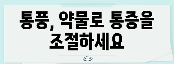 통풍 병에 효과적인 약물과 관리법