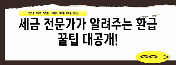 종합소득세 환급 최대화 전략 | 세금 전문가가 알려주는 핵심 기법