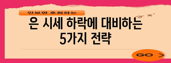 은 시세 하락 대비 전략 | 필수 투자 팁