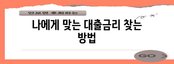 대출금리 및 상환방식 이해 | 나에게 맞는 조건 선택