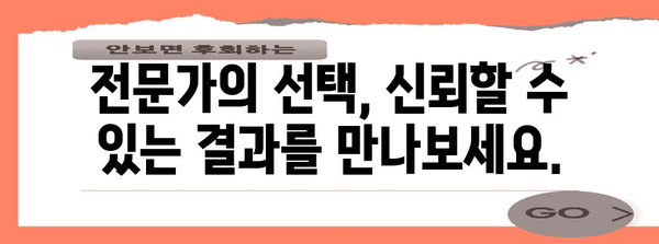 전문성과 신뢰성을 강조한 제목 |