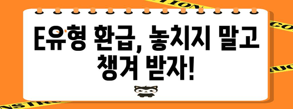 종소세 E유형 | 최대 150만원 환급받는 완벽한 가이드