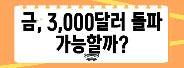 금 가격 상승 전망 | 3,000달러를 돌파할 가능성