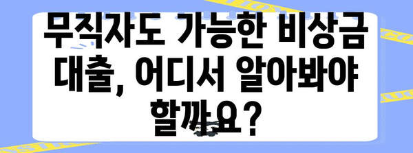 무직자 비상금대출 이자율 비교 분석 | 저렴하고 안정적인 대출 찾기