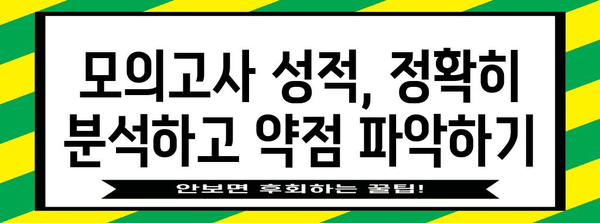 수능 모의고사 분석| 나에게 딱 맞는 전략 찾기 | 수능, 모의고사 분석, 학습 전략, 성적 향상