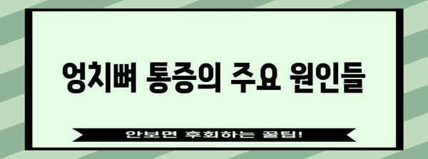 엉치뼈 통증 위치와 원인 파헤침