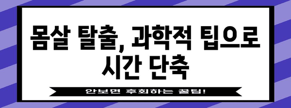 몸살 극복 일지 | 과학적 팁을 활용한 개인 맞춤형 대처법