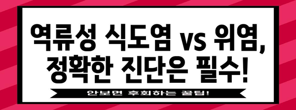 역류성 식도염 vs 위염 | 가슴쓰림과 속쓰림의 진실