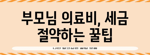 연말정산 부모님 의료비 몰아주기, 이렇게 하면 절세 효과 UP! | 연말정산, 의료비 공제, 세금 절약, 부모님