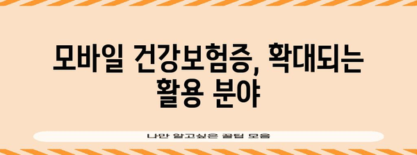 모바일 건강보험증 발급 및 확대 예정 사항