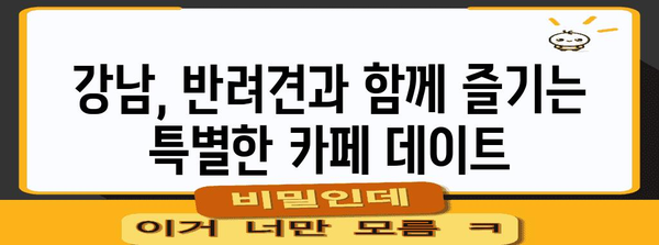 강남 애견 동반 카페 | 강아지와 함께하는 특별한 하루