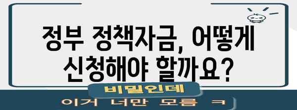 중소기업 정부정책자금 신청 가이드 | 비밀절차와 필수 요령