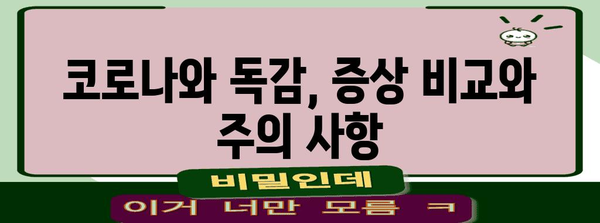 코로나와 A독감 동시 감염 위험성 | 겨울철 건강 관리 필수 지침
