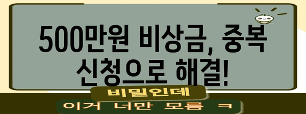 비상금 대출 중복 신청 성공 사례 | 500만원 획득 비결 대공개