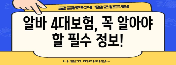 알바 4대보험 빠르게 계산! 요율과 혜택 한눈에 보기
