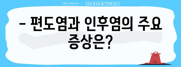 편도염과 인후염 알아보기 | 구별, 증상, 치료법
