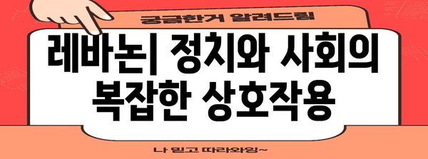 레바논| 정치와 사회의 복잡한 상호작용 | 중동, 분쟁, 종교, 경제, 문화