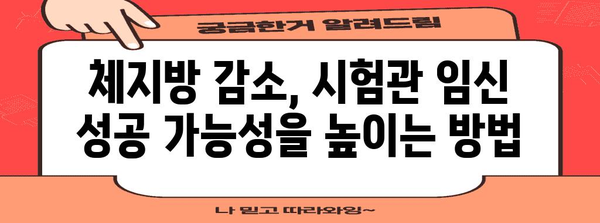 시험관 임신 성공률 향상 | 체지방 감소와 전문가 분석