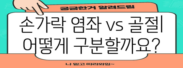 손가락 염좌와 골절 차이점 | 응급 처치 가이드와 예방법