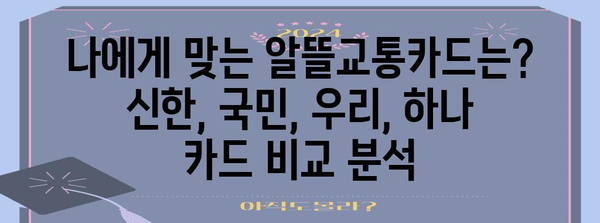 알뜰교통카드 비교 | 신한, 국민, 우리, 하나 대결