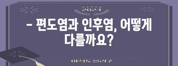 편도염과 인후염 알아보기 | 구별, 증상, 치료법