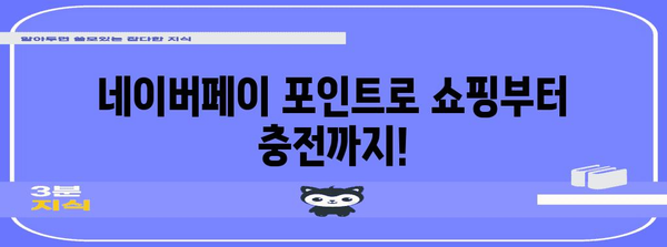 네이버페이 포인트 10가지 활용법! 현금화부터 충전까지
