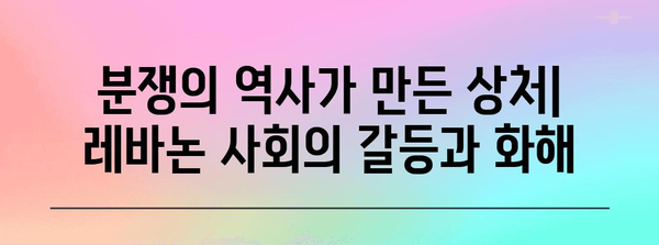 레바논| 정치와 사회의 복잡한 상호작용 | 중동, 분쟁, 종교, 경제, 문화