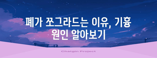 기흉의 증상, 원인, 예방법, 군대 면제 영향 총정리