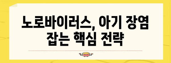 노로바이러스 대처법 | 아기 장염과 전염 예방