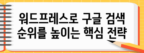 워드프레스로 네이버 뛰어넘기 | 블로그 구축을 위한 구글 노출 전략