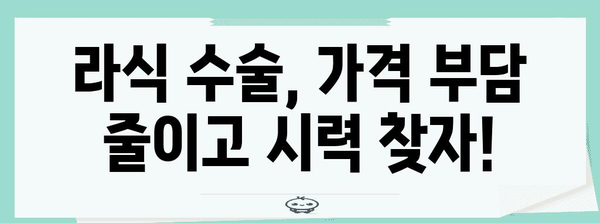 라식 수술 비용 안정화로 높아진 만족도