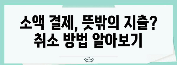 소액 결제 취소 완벽 가이드 | 피해 예방 팁과 단계별 취소 방법