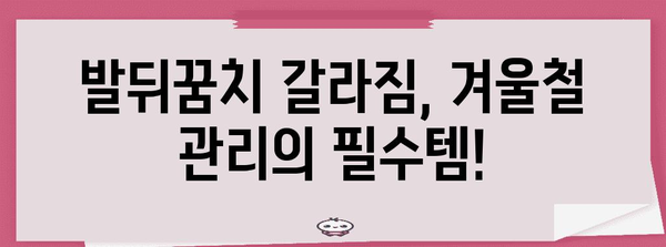 발뒤꿈치 갈라짐 해결 | 효과적인 크림 후기