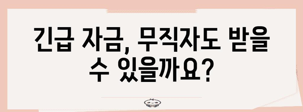 무직자를 위한 긴급 자금 지원 가이드