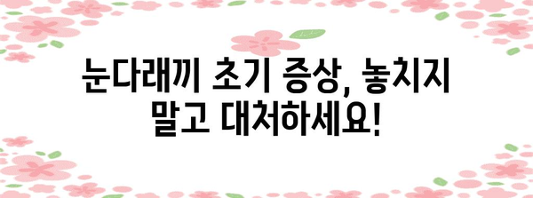 눈다래끼 빠른 퇴치법 | 초기 증상 대처 가이드