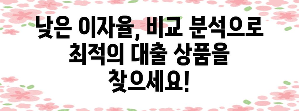 무직자 비상금대출 이자율 비교 분석 | 저렴하고 안정적인 대출 찾기