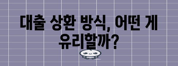 대출금리 및 상환방식 이해 | 나에게 맞는 조건 선택