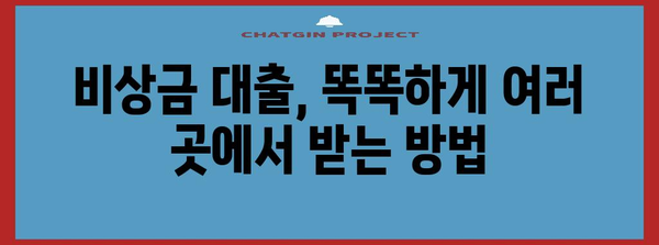 비상금 대출 중복 신청 성공 사례 | 500만원 획득 비결 대공개