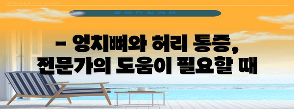 엉치뼈와 허리 통증 이해와 완화 방법