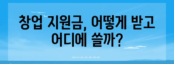 정부가 지원하는 중소기업, 지원금과 창업 노하우 한꺼번에
