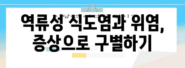 역류성 식도염 vs 위염 | 가슴쓰림과 속쓰림의 진실