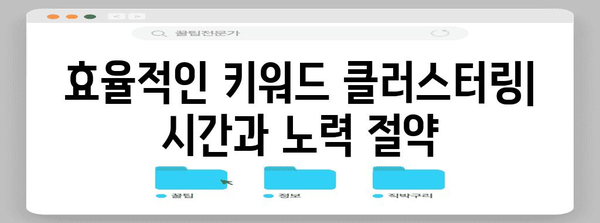 키워드 클러스터링 | 관련 키워드 그룹화를 통한 효율성 향상