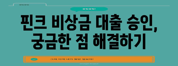 핀크 비상금 대출 신청 가이드 | 조건 확인부터 승인까지