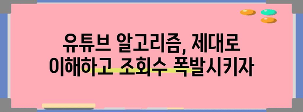 YouTube 알고리즘 분석으로 조회수 폭발시키기