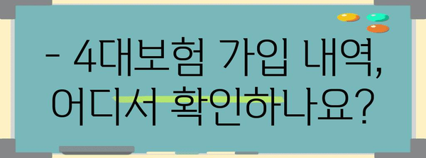 4대보험 가입내역 확인 방법 | 편리하게 내 보험을 관리하세요